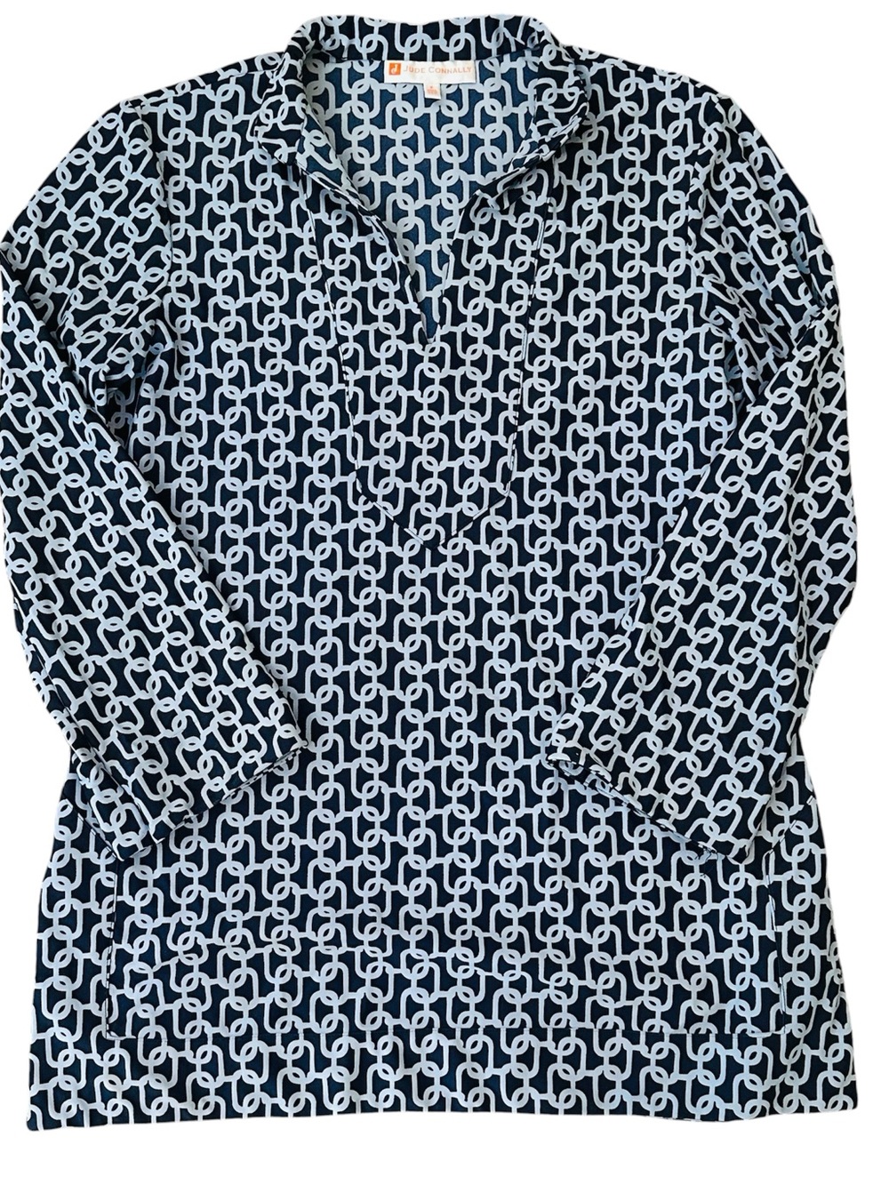 Jude Connally Navy/Light Blue Link Chris Tunic - Size S